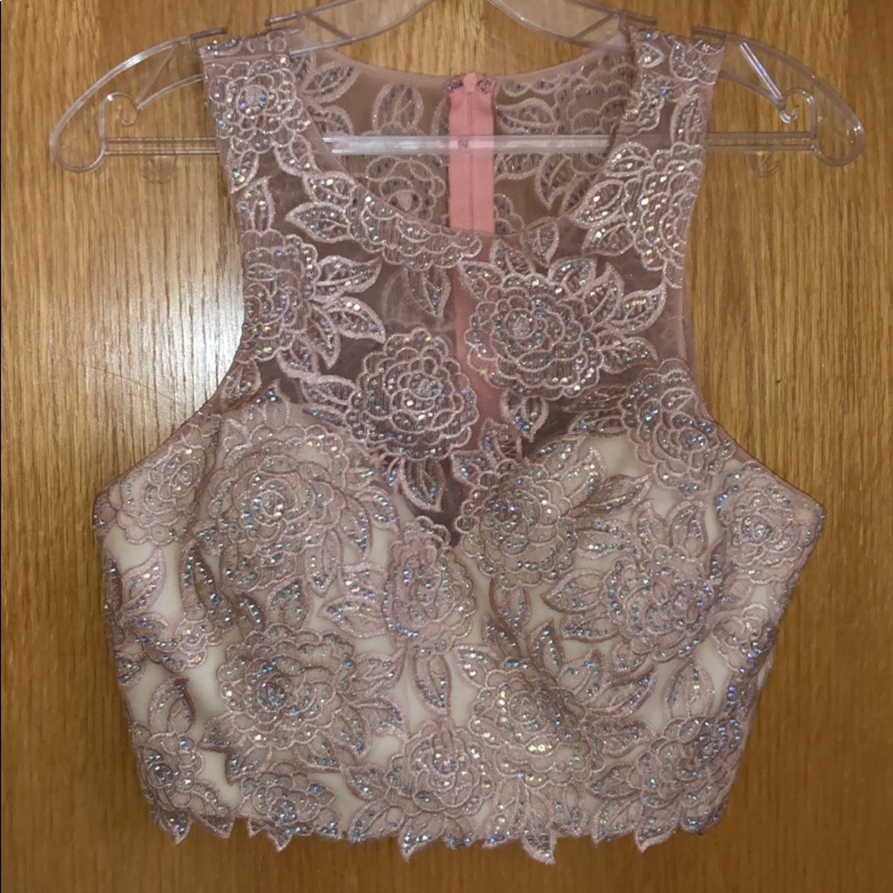 2 piece prom dress